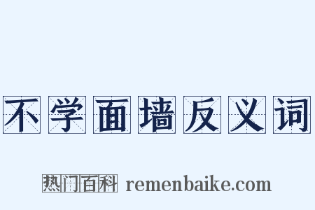 不学面墙反义词是什么意思的图片